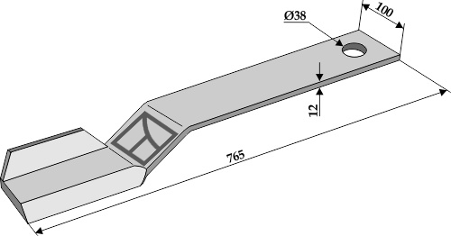 Mähermesser 765 mm - rechts, passend für Spearhead und Mc Connel