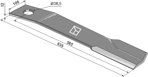 Mähermesser 635 mm - rechts, passend für Schulte