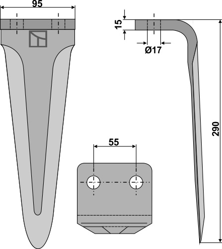 Kreiseleggenzinken 290 mm x 95 mm, passend für Morra