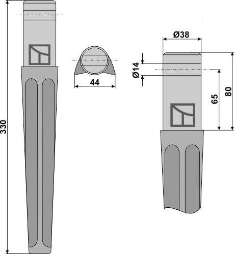 Kreiseleggenzinken 330 mm, passend für Vigolo