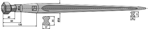 Zinken für Frontlader 680 mm