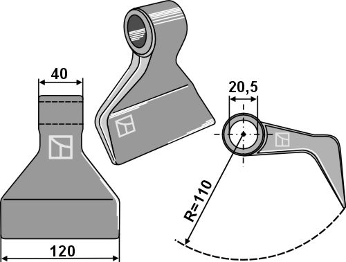 Hammerschlegel 120x40 mm, passend für Zappator, Tehnos und mehr