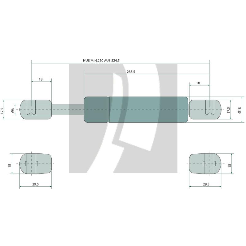 Stabilus Gasdruckdämpfer 525 mm 