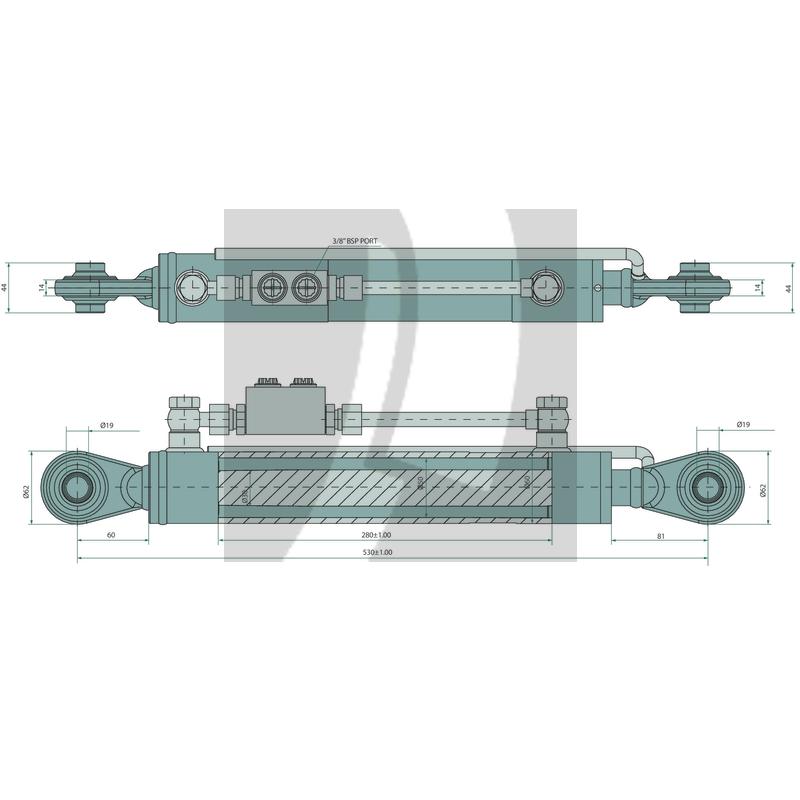 Hydraulischer Oberlenker 430 / 590 mm