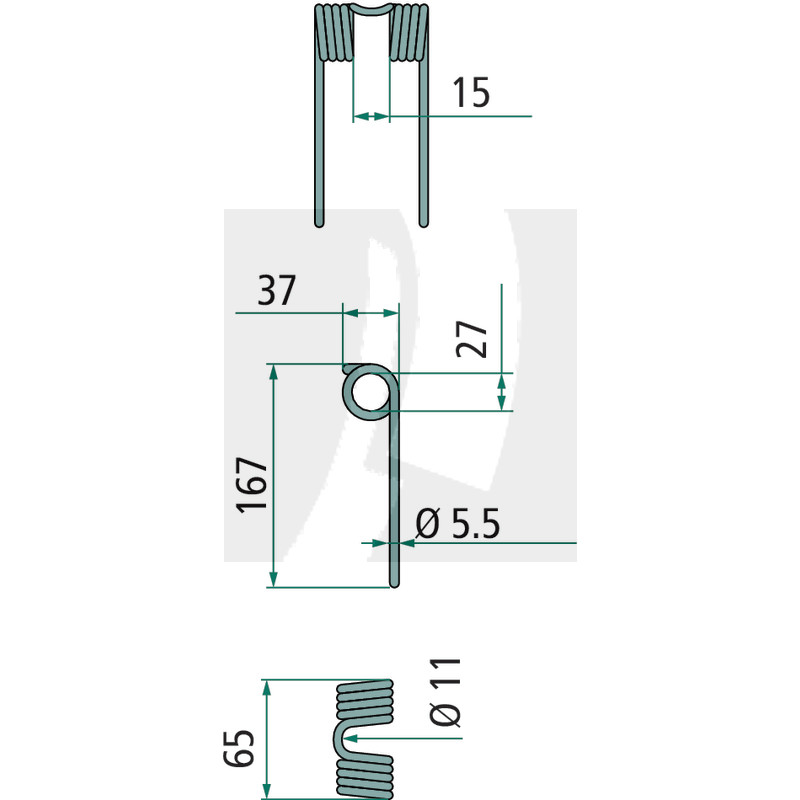 Pick-up Zinken 4 Windungen Vicon
