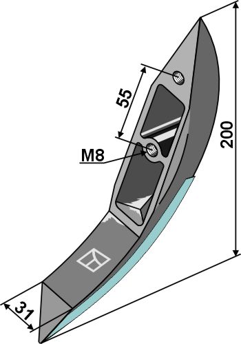 Industriehof Gülle-Schleppschuh - Wolfram-Carbid beschichtet, 101.BOM-01.LC