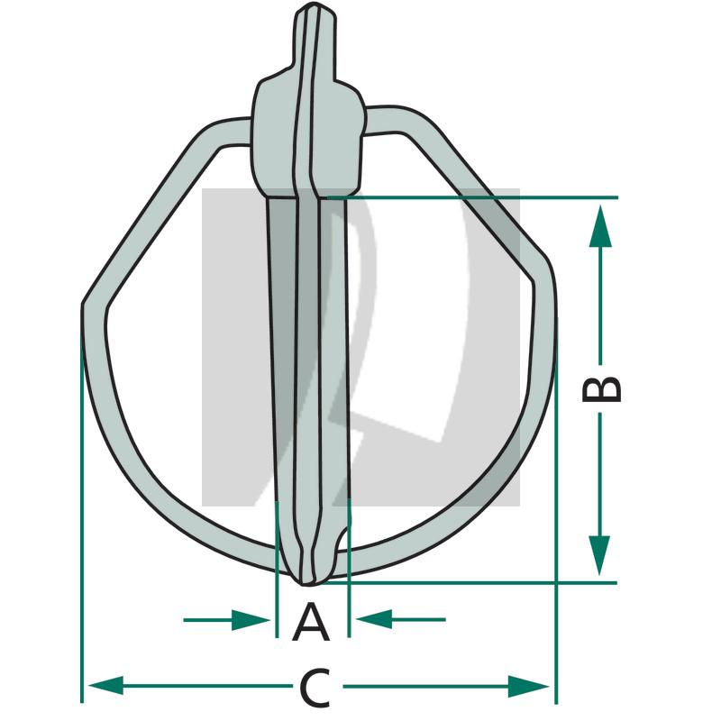 Klappstecker verzinkt 61 mm