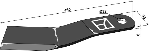 Mähermesser 460 mm - links, passend für Jupidex
