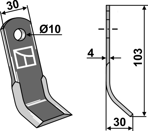Y-Messer 103x30 mm, passend für AS Motor und Oreec