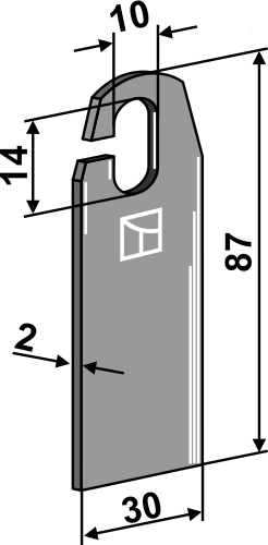 Vertikutiermesser 87x30 mm, passend für Amazone