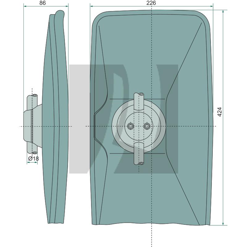 Spiegel unbeheizt 424 x 226 mm