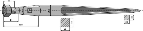 Schwerlastzinken 800 mm, passend für Bressel & Lade