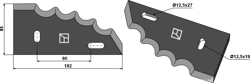 Messer für Futtermischwagen, rechts, passend für Luclar
