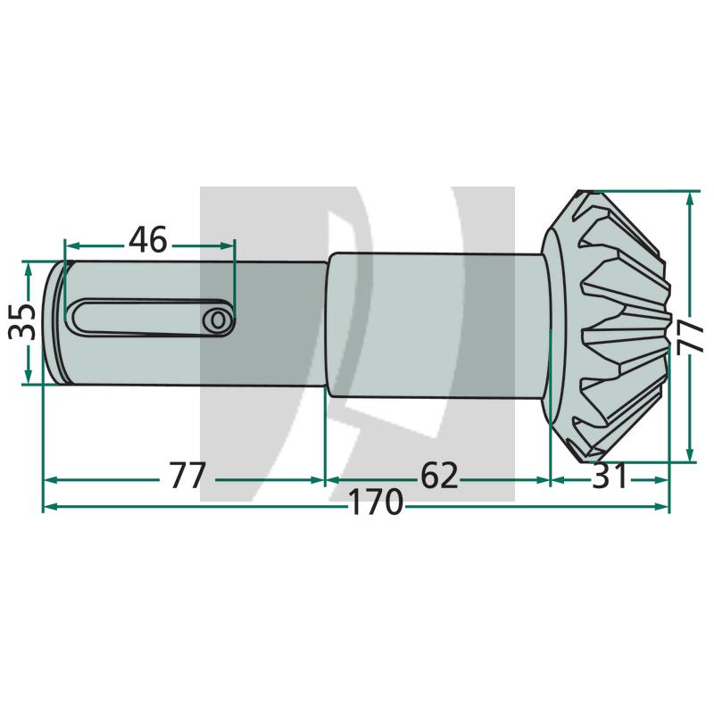 Ritzelwelle 16 Zähne Krone 