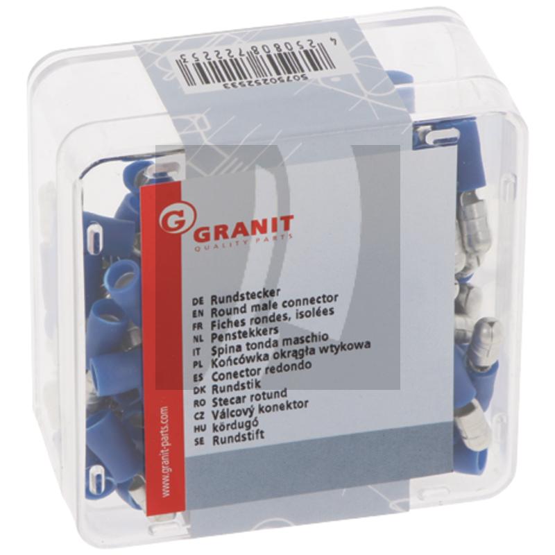 GRANIT Rundstecker blau, Ø 5 mm, für Kabel 1,5 - 2,5 mm²