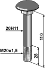 Schraube M20x1,5, passend für Dücker