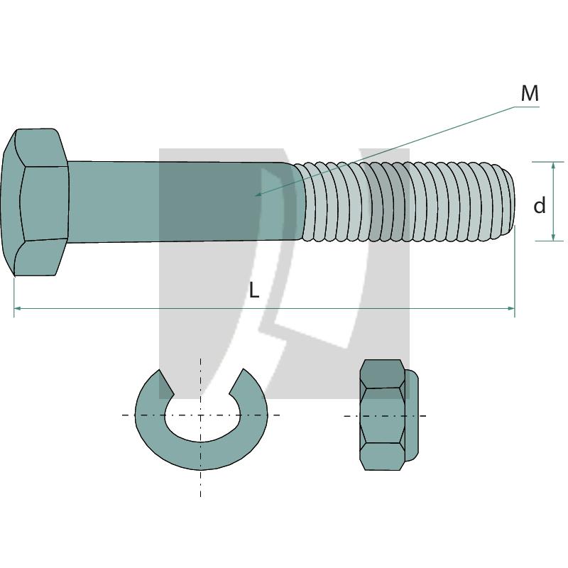 ROTARO Scherschraube M10x50