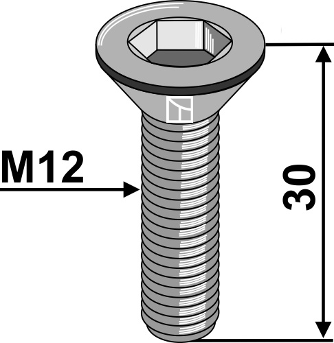 Senkschraube mit Innensechskant, passend für Bourgault