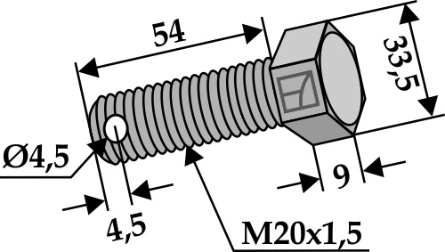 Messerschraube - 10.9, passend für Gilbers