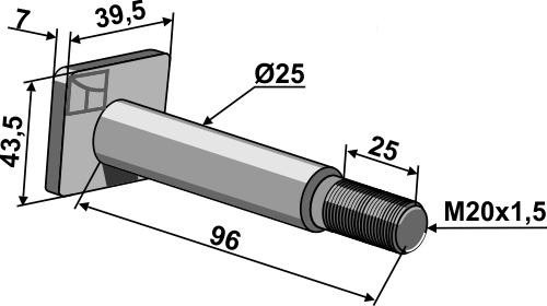 Bolzen, passend für Gaspardo und Maschio