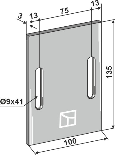 Abstreiferblech für Packerwalzen 135 x 100 mm, passend für Lely