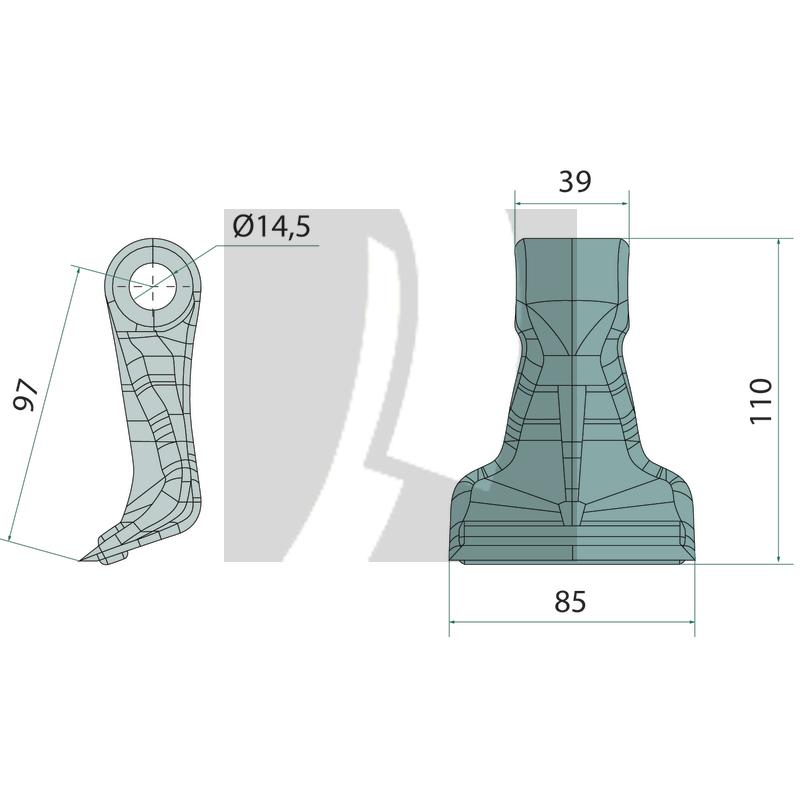 Mulcherschlegel PTA-beschichtet