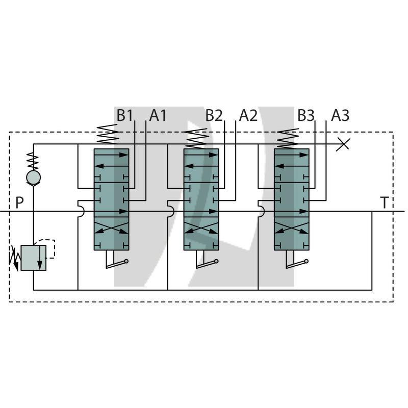 Ventil P45 3x DW (A-B geschlossen)