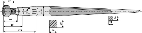 Zinken für Frontlader 605 mm