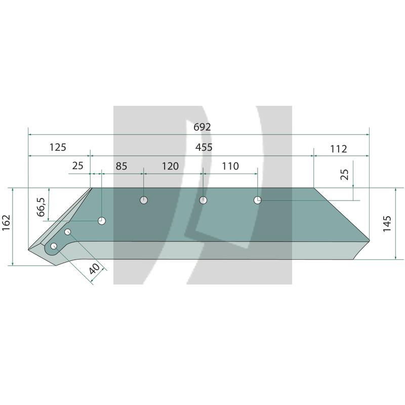 Wechselspitzenschar rechts, 20"