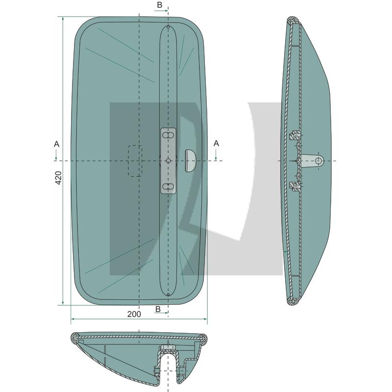 Spiegel  420 x 200 mm