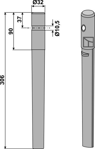 Kreiseleggenzinken 306 mm, passend für Schmotzer und Breviglieri