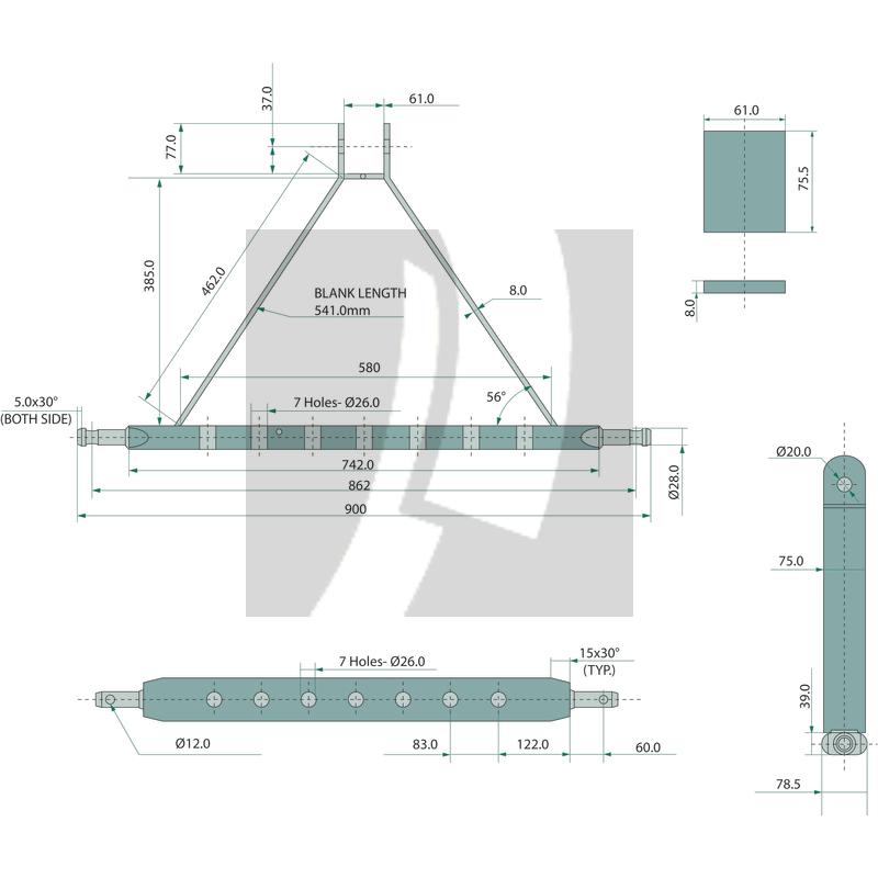 Ackerschiene 900 mm Ackerschiene 900 mm