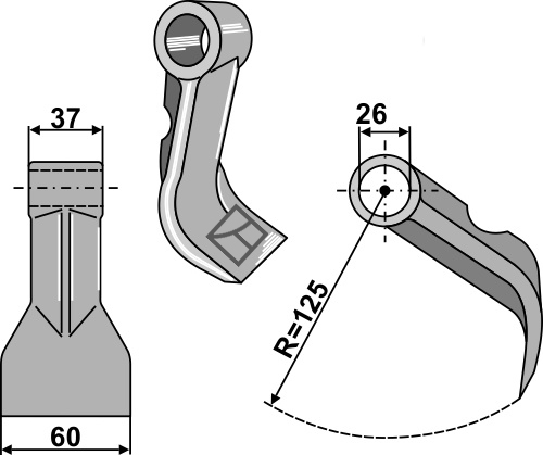 Hammerschlegel 60x37 mm, passend für Twose, Bomford und mehr