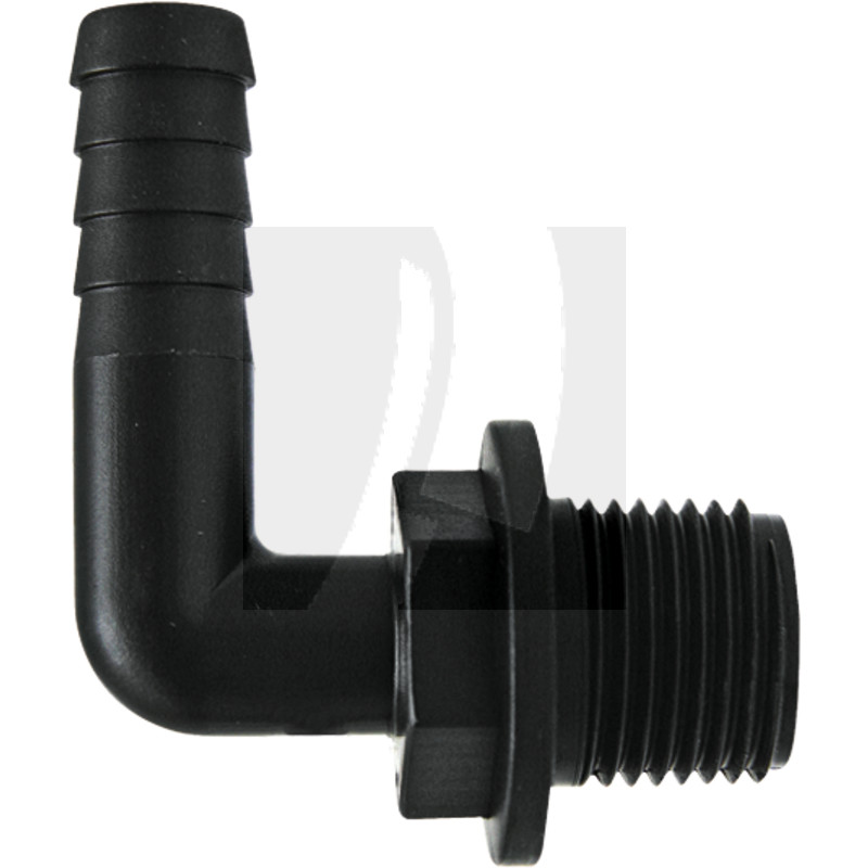 Schlauchtülle 90°, Ø 13mm x AG 1/2"