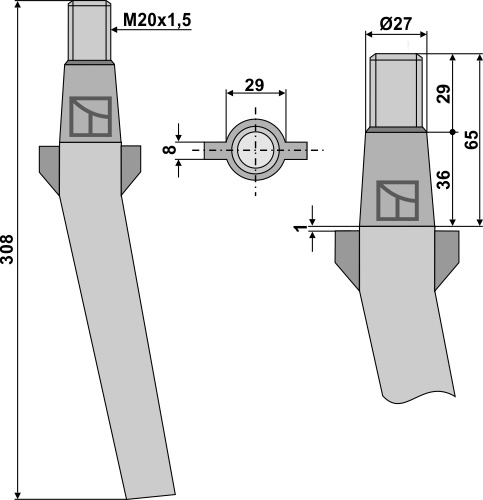 Kreiseleggenzinken 308 mm, passend für Moreni