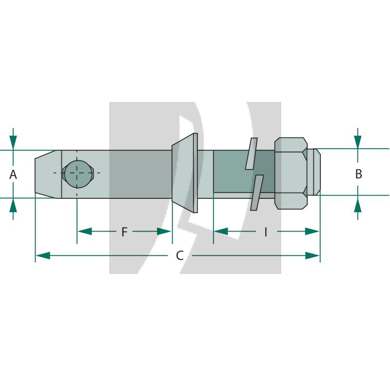 Unterlenkerbolzen  137 mm