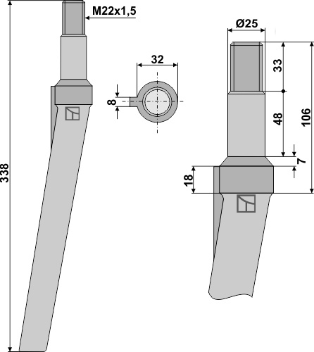 Kreiseleggenzinken 338 mm, passend für Schmotzer, Seima und mehr