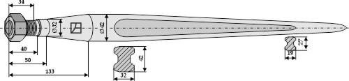 Zinken für Frontlader 1100 mm