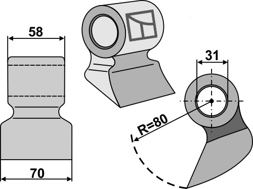 Hammerschlegel 70x58 mm, passend für Seppi, Zanon und mehr