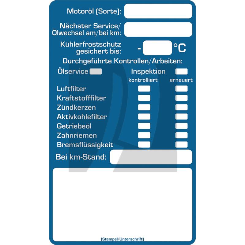 Service Aufkleber, VPE 100