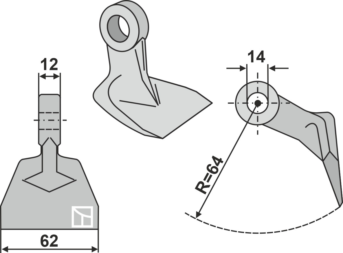 Hammerschlegel 62x12 mm, passend für Sicma, Orsi und mehr