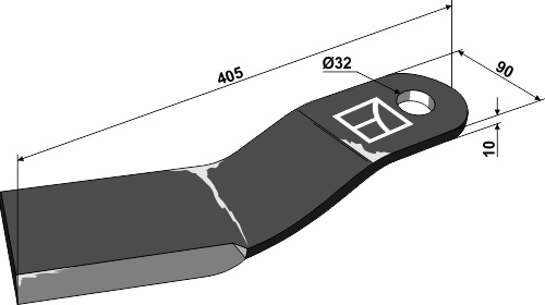 Mähermesser 405 mm - links, passend für Jupidex