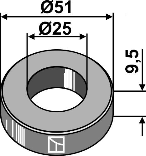 Scheibe 51x9,5x25, passend für Ferri und Quivogne