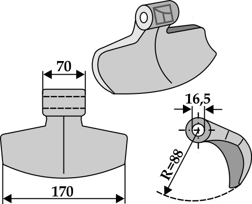 Hammerschlegel 170x70 mm, passend für HMF FREI, palladino und mehr