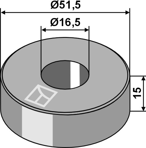 Distanzbuchse 15x16,5x51,5, passend für Kubota und Kverneland