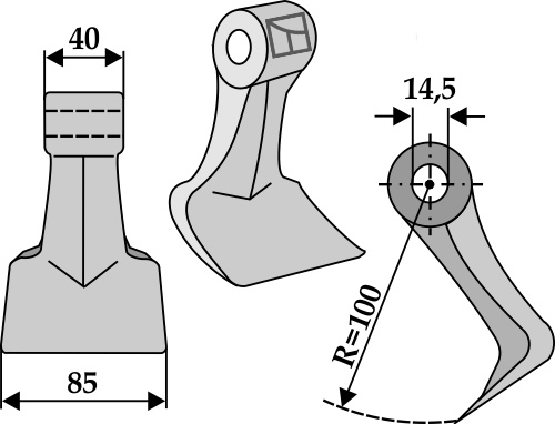 Hammerschlegel 85x40 mm, passend für Talex, Falconero und mehr