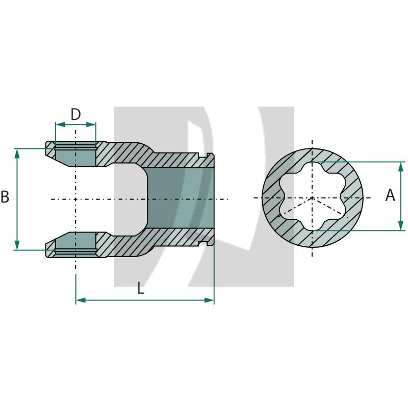 ROTARO Profilgabel R80 Stern innen