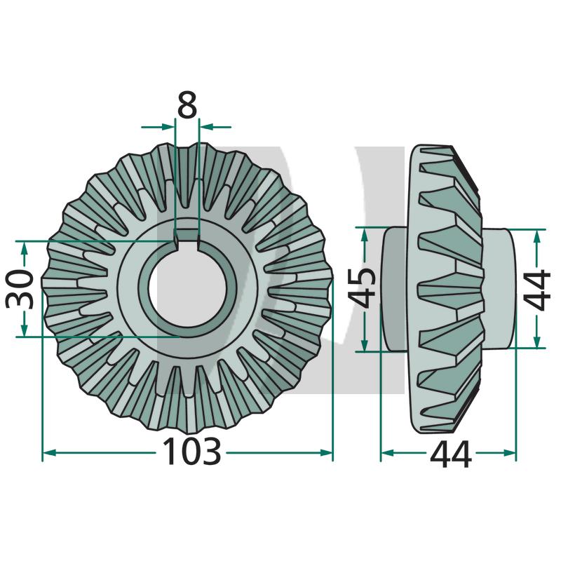 Kegelrad 23 Zähne Deutz Fahr 