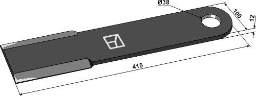 Mähermesser 415 mm, passend für Mc Connel und Spearhead