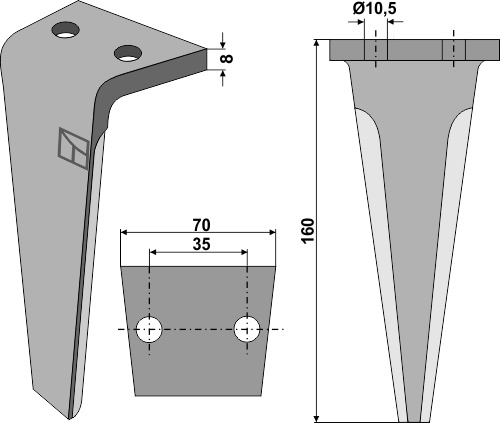 Kreiseleggenzinken  160 mm x 70 mm, passend für Lipco und R2